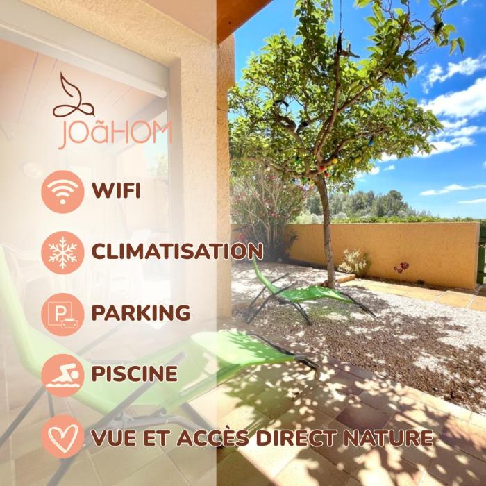 Appart plain-pied 4 pers - piscine - parking