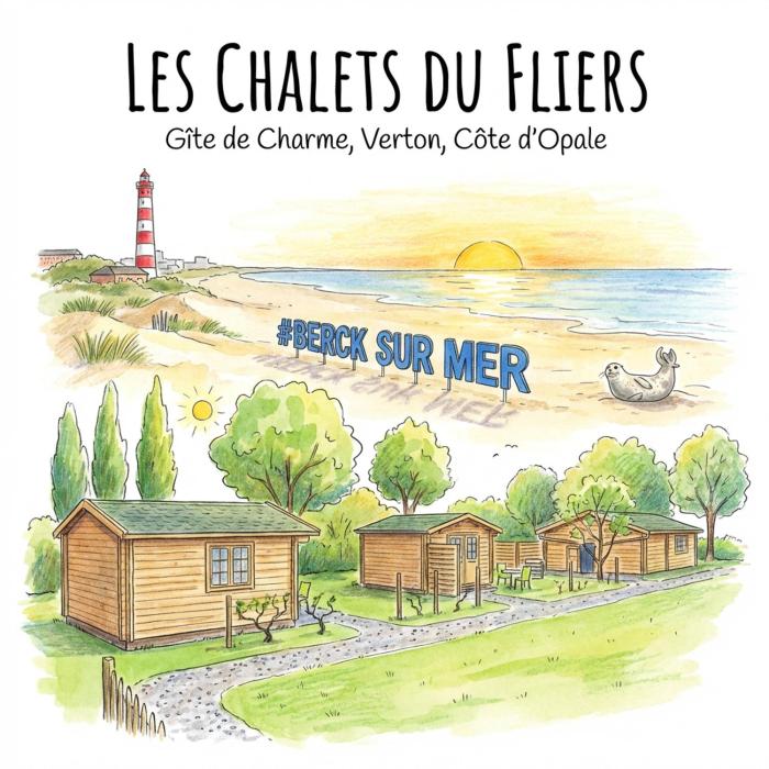 Verton, Gîte Les chalets du Fliers Meublés de tourisme classés 2 étoiles plage de BERCK SUR MER