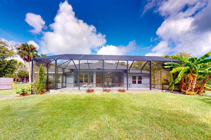 Updated home with private pool, patio, central AC, & WD