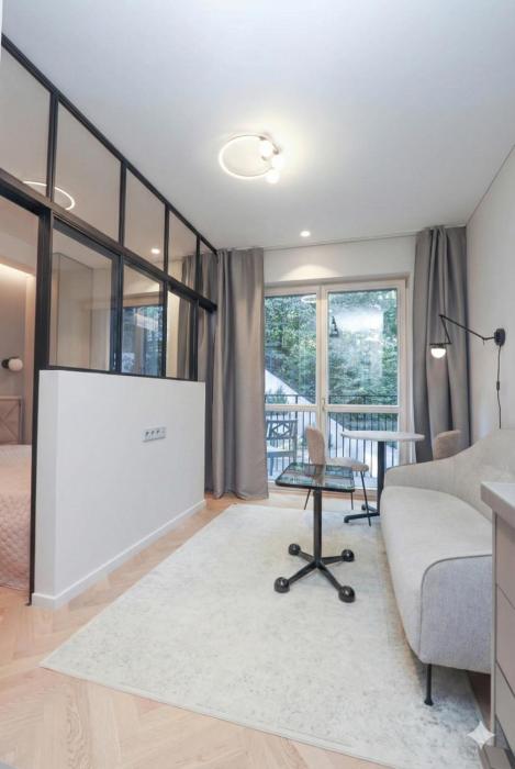 New Cozy Designer Apartment in Uzupis Walk to Old Town in a Luxury Building Garden View Balcony