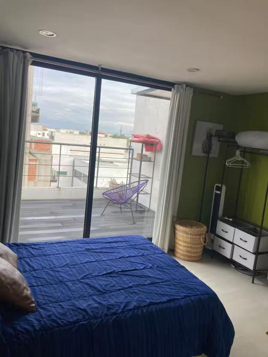 Very private Bedroom with Private Bathroom and Terrace in Roma Norte