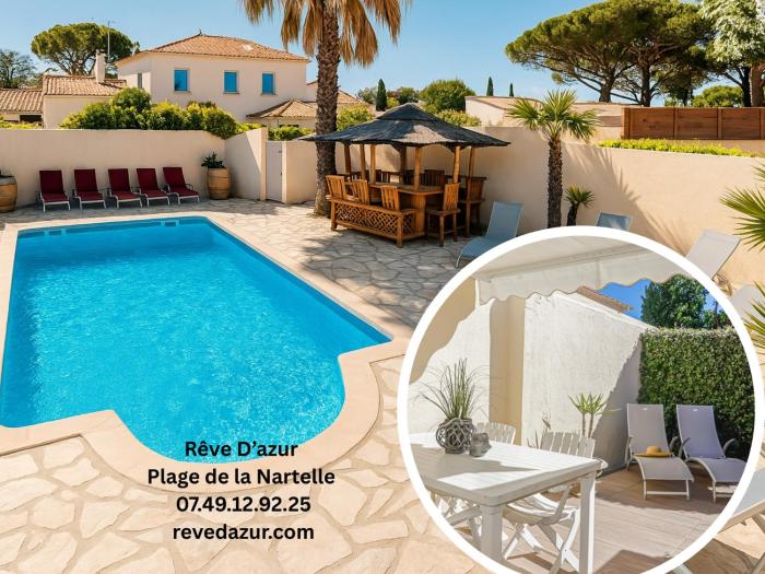 Mazet bord de mer Piscine partagée - Parking - BBQ - Draps inclus