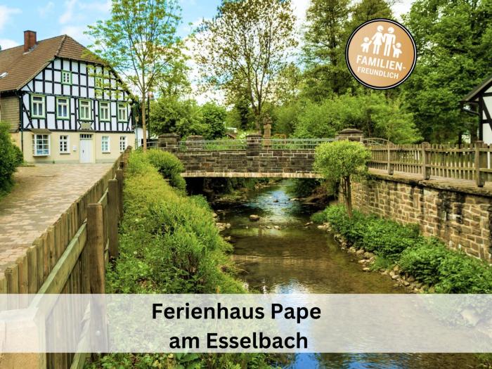 Ferienhaus Pape - 300m2, 17 Betten - mit großem privatem Garten, Pool, Dart, Sauna-, Grill- und Spielbereich - Ideal für Familien