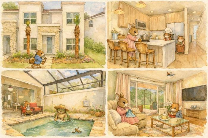 New Cozy & Spacious Townhouse near Disney - 4BR, 3FB, and Pool