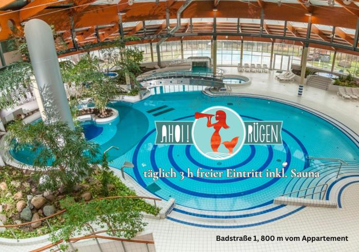 DAS APPARTEMENT INSELLIEBE RÜGEN inkl Sauna und 3h täglich Eintritt AHOI Schwimmbad