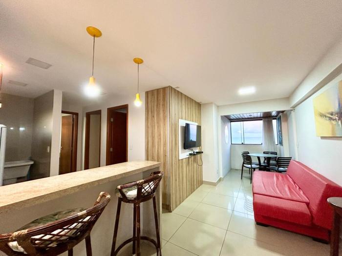 Apto 2Q com Vista Mar para até 6 pessoas em Ponta Negra