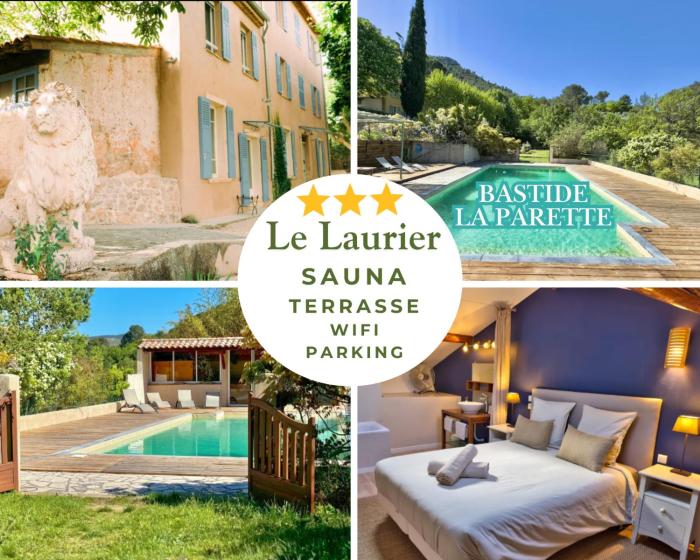 Le Laurier - Piscine, Sauna et Vue - Charme Provençal Authenticité - Bastide La Parette