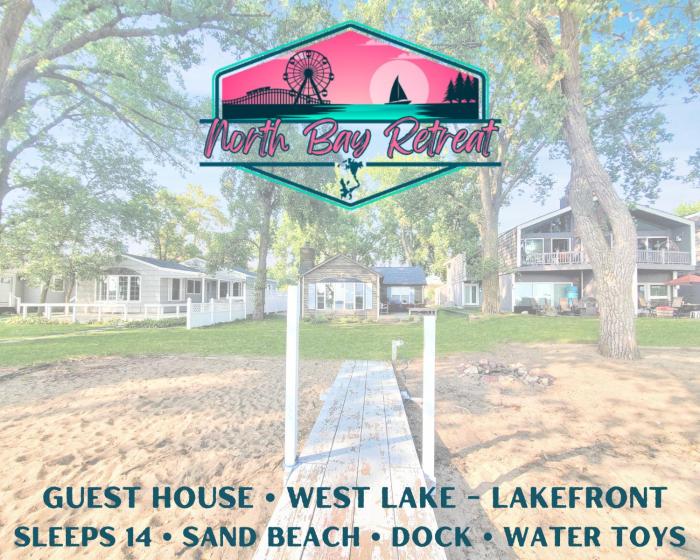 Classic West Lake Okoboji Estate w Guest House + Sand Beach