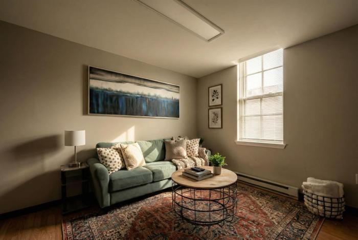 The Terrace at Park Place 2nd floor walk up -cozy 2 bedroom fast WiFi free coffee