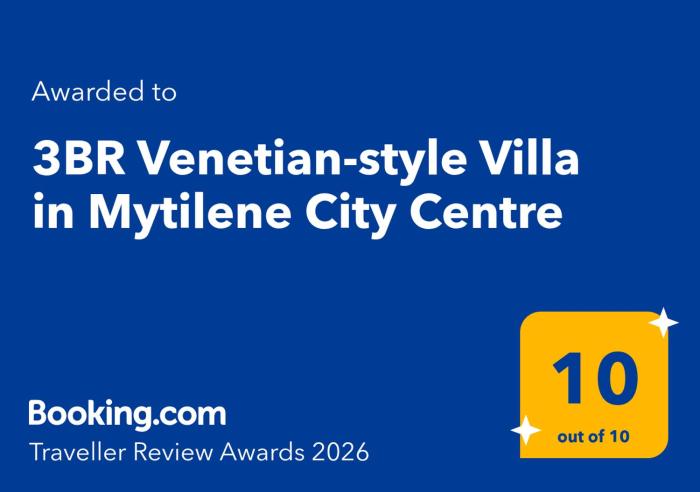 3BR Venetian-style Villa in Mytilene City Centre
