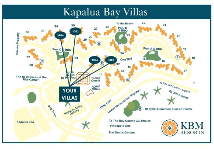 Kapalua Bay Villas 4 Free Rental Cars KBM Resorts Large Master Suite 4 Units 6 Bedrooms ML-2059