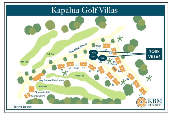 Kapalua Golf Villas Large Bedrooms KBM Resorts 3 Units 4 Bedrooms ML-2282