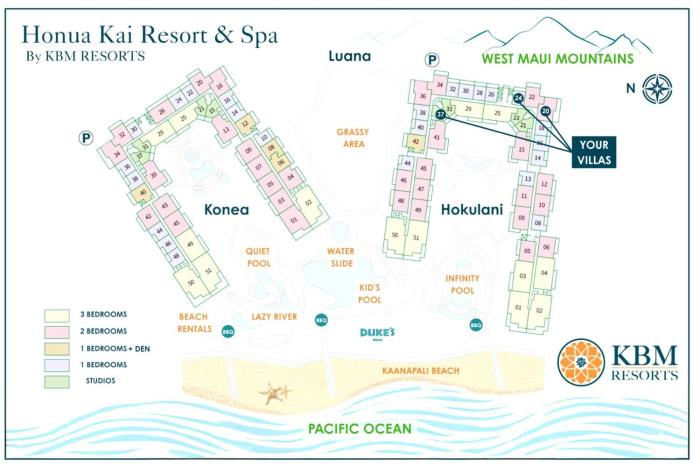 Honua Kai Hokulani 3 Free Rental Cars KBM Resorts Large Floorplan 3 Units 4 Bedrooms ML-1835