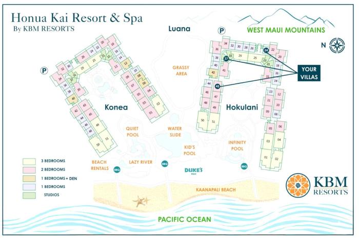 Honua Kai Hokulani 3 Free Rental Cars KBM Resorts Mountain Views 3 Units 4 Bedrooms ML-1838