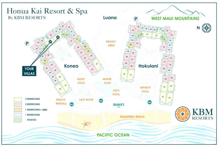 Honua Kai Konea 2 Free Rental Cars KBM Resorts Extra Luxury Villa 2 Units 6 Bedrooms ML-1451