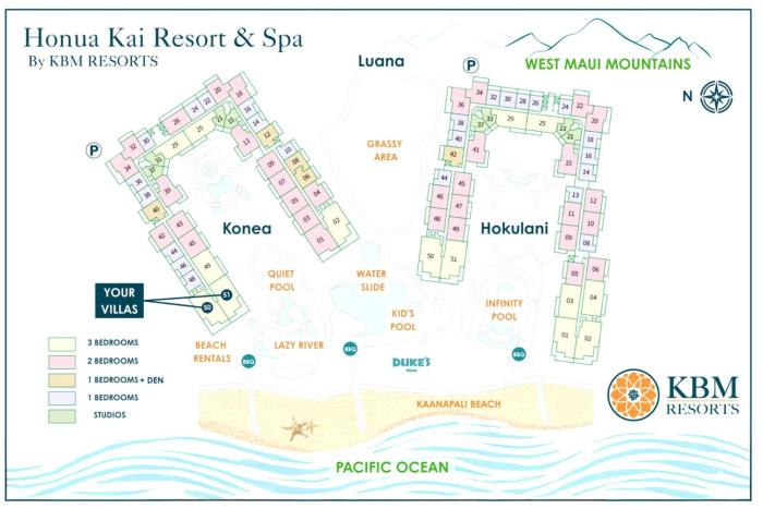 Honua Kai Konea 2 Free Rental Cars KBM Resorts Private Outdoor Kitchen 2 Units 6 Bedrooms ML-1424