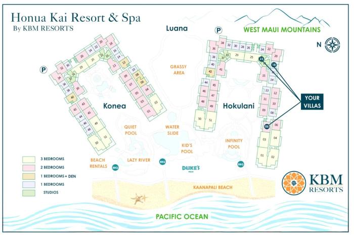 Honua Kai Hokulani 3 Free Rental Cars KBM Resorts Spacious Lanai 3 Units 4 Bedrooms ML-2531