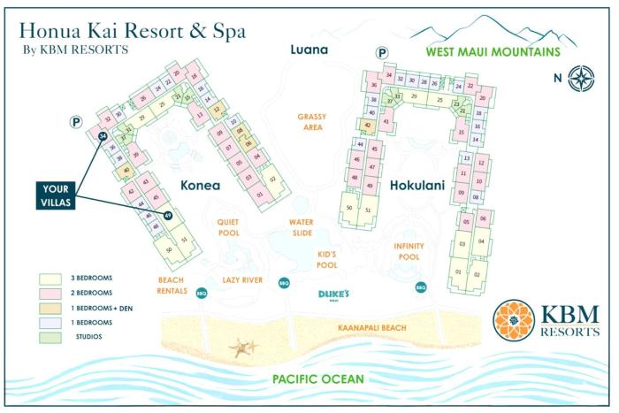 Honua Kai Konea 2 Free Rental Cars KBM Resorts Extra Large Corner Suite 2 Units 5 Bedrooms ML-1403