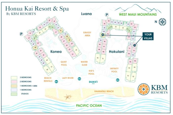 Honua Kai Hokulani 2 Free Rental Cars KBM Resorts Large Floorplan 2 Units 4 Bedrooms ML-1793