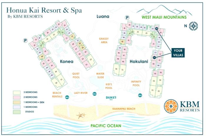 Honua Kai Hokulani 2 Free Rental Cars KBM Resorts Spacious Floorplan 2 Units 4 Bedrooms ML-1574