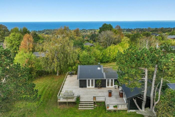 Black Wooden House With Panoramic Views