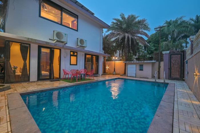 Evelyn Greens - Luxe 3BHK With Pvt Pool and Pool Table