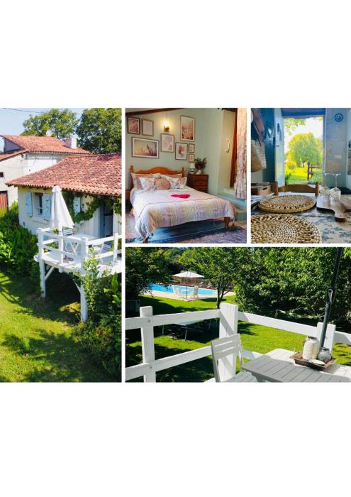 La Colline de Tilleul - Les Deux Puits - Cosy Cottage with swimming pool near Aubeterre