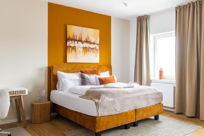 98 qm Loft I 8 Schlafplätze in bequemen Boxspringbetten I 2 Arbeitsplätze I WIFI & LAN I Fitness I Self Check-in