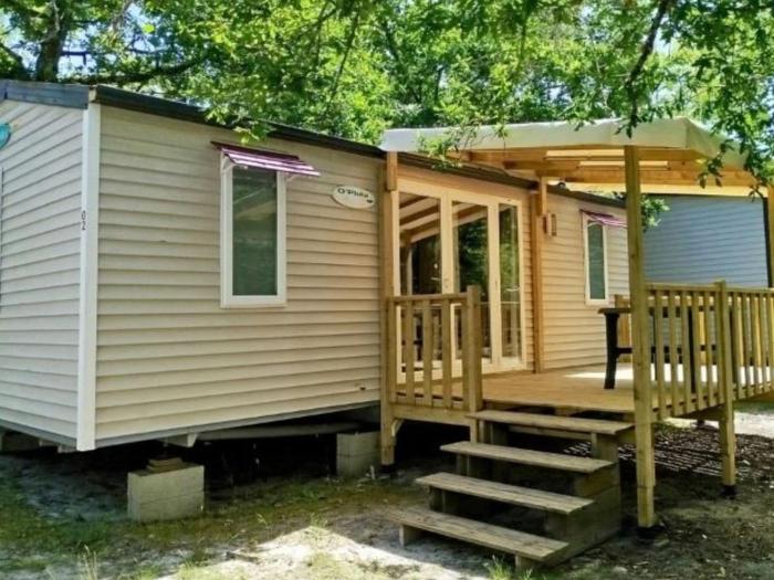 Mobil-home 6pers avec terrasse, Mézos - API-1-52-1625