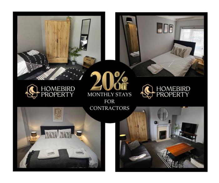 Spacious 3-Bedroom Semi Detached House By Homebird Property Management Short Lets & Serviced Accommodation Leeds With Private Parking & Garden