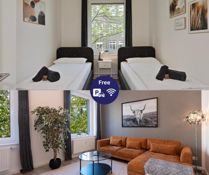 Modern und ruhig, mit Garage & PS4, nahe Messe, RÜ und Uniklinik, voll ausgestattete Küche, Bad mit Dusche und Badewanne