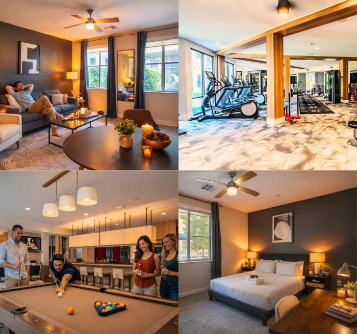 Serene 1BR Uptown Biltmore Gym Pool Parking WD