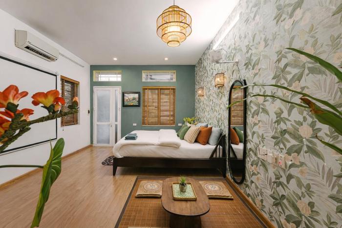 Tràn ngập ánh sáng, thiên nhiên, bếp rộng, 2 giường, 350m từ Hồ Hoàn Kiếm