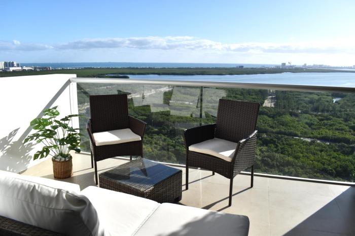 Departamento vista al mar, laguna y ciudad Piso alto