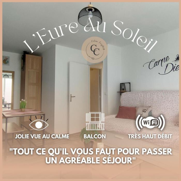 LEure Au Soleil, avec balcon et Wifi