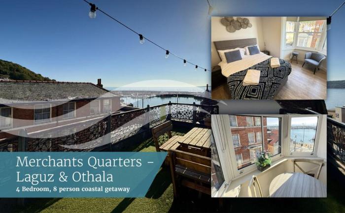 Merchants Quarters - Laguz & Othala - Two Stunning Apartments in one booking - both with Harbour and Sea views - free roof top terrace with sea and harbour view and central location to beaches amenities restaurants and harbour