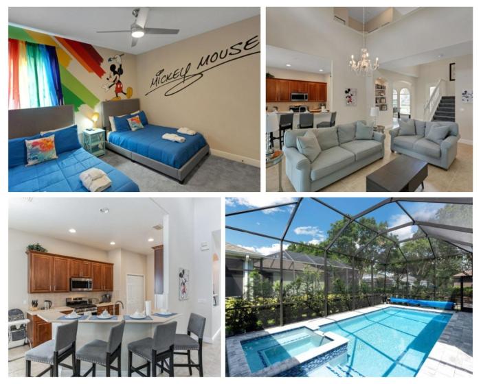 Gorgeous 5Bed Pool Home with Spa in Reunion-1223MS