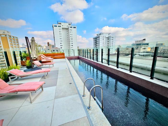 Studio Design Jardins! Piscina Academia CoWorking Lavanderia! 5 min Av Paulista! 8 min Oscar Freire!