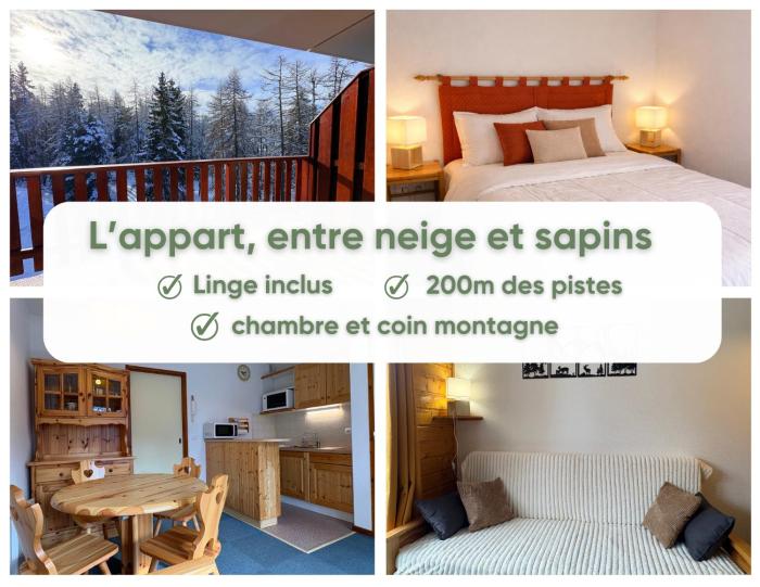 Lappart entre sapins et neige