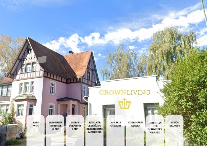 CROWN LIVING Villa Blumenau Studios Lustenau - Nahe Schweizer Grenze, ideal für Feriengäste und Geschäftsreisende, Parkplatz, Self Check-in