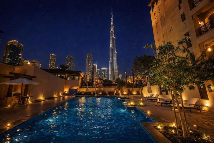 Luxury 2BR- Pool with Burj View- 5 Min to Dubai Mall