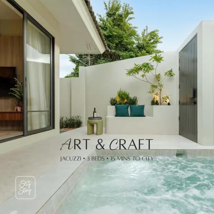 Art and Craft Jacuzzi 3 Beds 15 mins to City