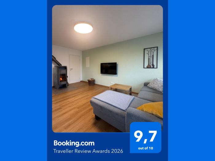 Kamin-Apartment Bodanum mit eigener Terrasse - naturnahe Ortsrandlage - VDSL - 10 min zum Nürburgring