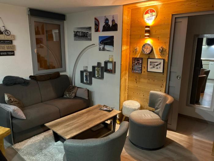 Charmant T2 cabine pour 4 pers., balcon sud-est, Wifi à Valloire - FR-1-263-531