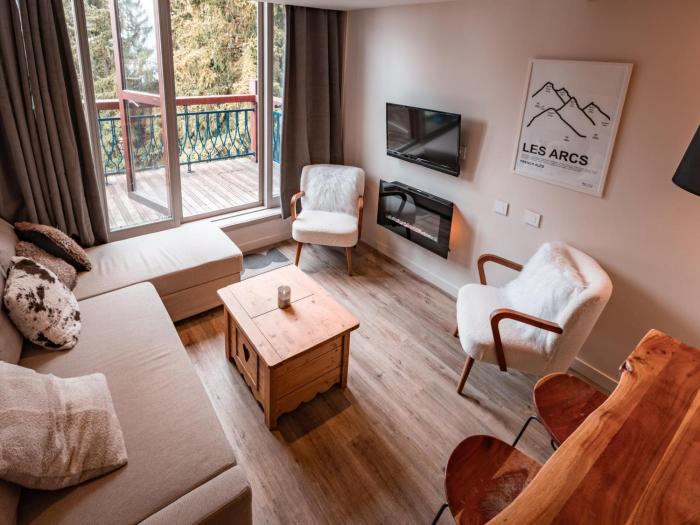 Duplex skis aux pieds pour 5, balcon, Wi-Fi, Les Arcs 1800 - FR-1-411-829