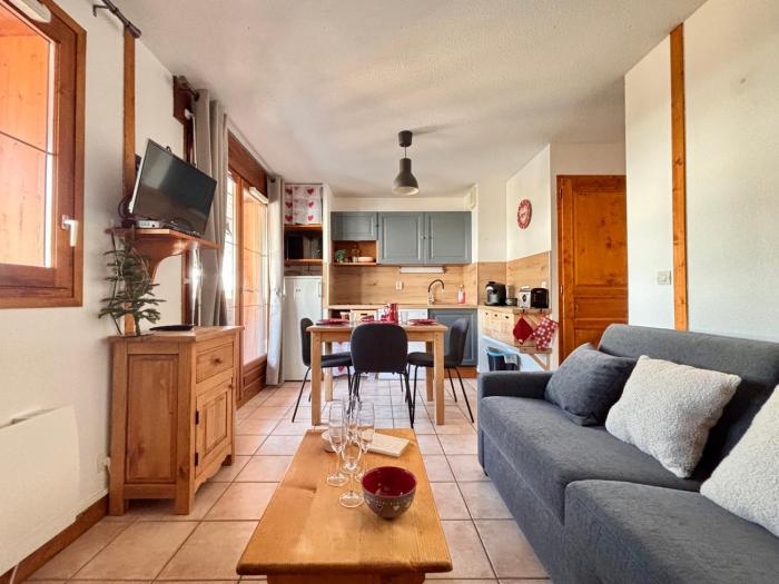 Studio cabine cosy au pied des pistes, 4 pers, balcon - FR-1-505-238