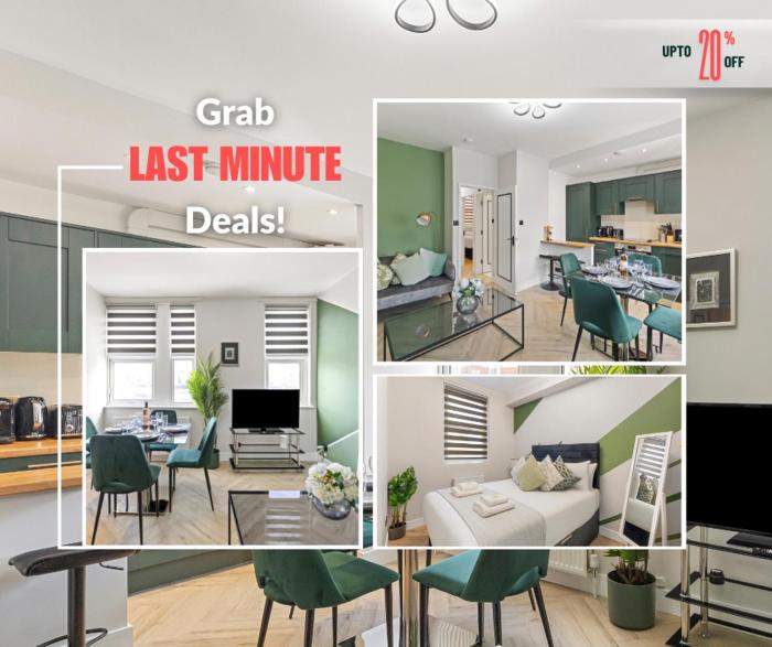 Last-Minute Specials ! Last Chance l Lavender Hill l Exclusive Deal on 2 Bedroom, High Spec Luxury Flat By Finesse Stays Short Lets & Serviced Accommodation London With Free WiFi