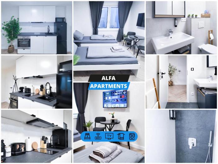ALFA Stuttgart Mikro-Apartment 2 Betten Küche Bad l SmartTV WIFI l Porsche & Bosch l 2 Beds Kitchen Bath BS21A1