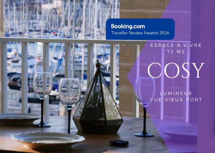 Superbe Vue sur le Vieux Port 70 m2 avec une Terrasse & Parking