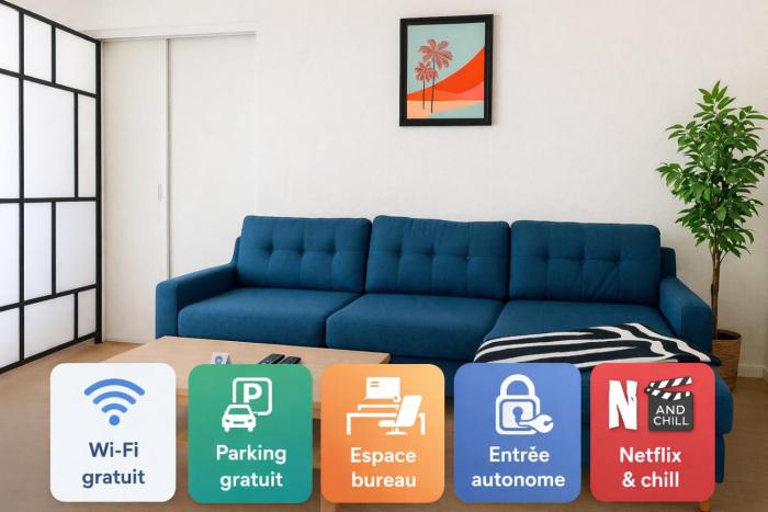 Superbe appartement en centre ville- 15 min de Paris - Parking Privé gratuit idéale famille ou professionnel en déplacement